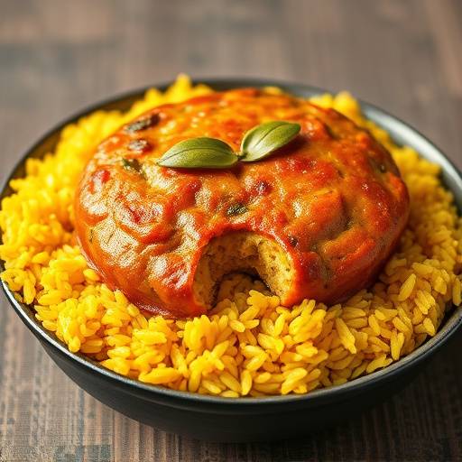 A delicious serving of Bobotie, a South African classic.